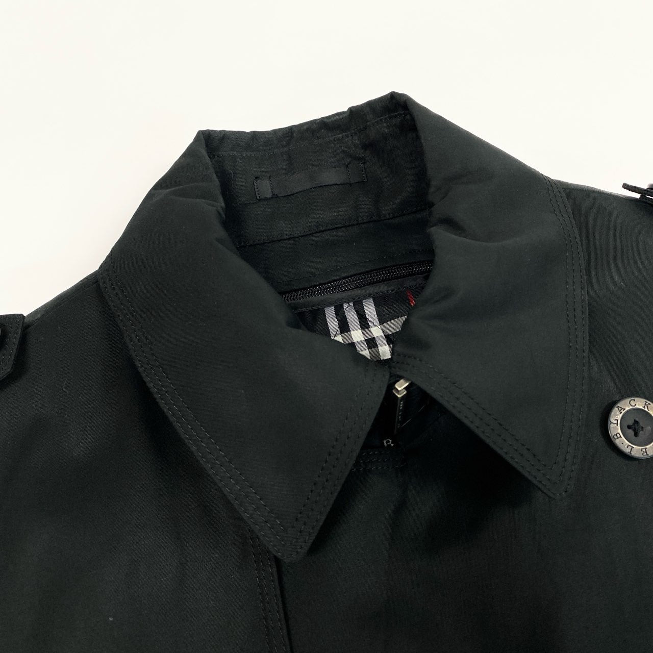 31b12 BURBERRY BLACK LABEL バーバリー ブラックレーベル ライナー付き トレンチコート サイズM ブラック Trench Coat 日本製t18r