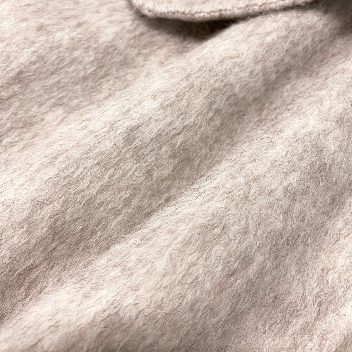 23g29 ALTUNA  AGNONA アニオナ ベルテッドコート アルパカブレンド イタリア製 44 ベージュ レディース 女性用u02t