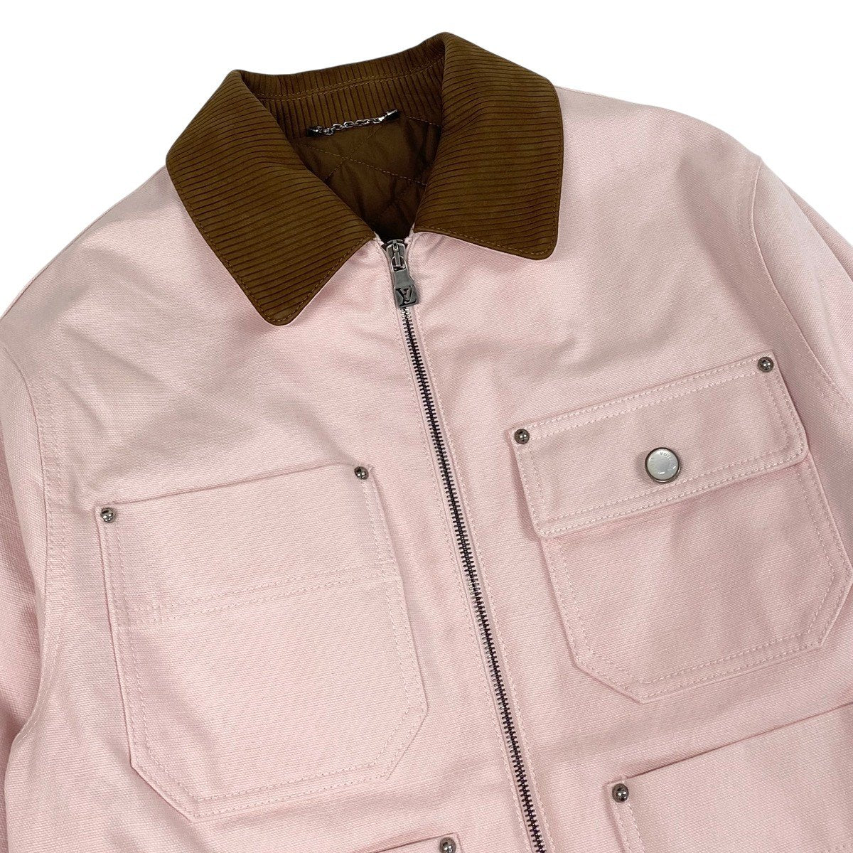 h17 定価￥621,500 LOUIS VUITTON ルイヴィトン × NIGO 25AW 現行 ワークウェアブルゾン Workwear Blouson 1AILNB size 48 ピンクt18r