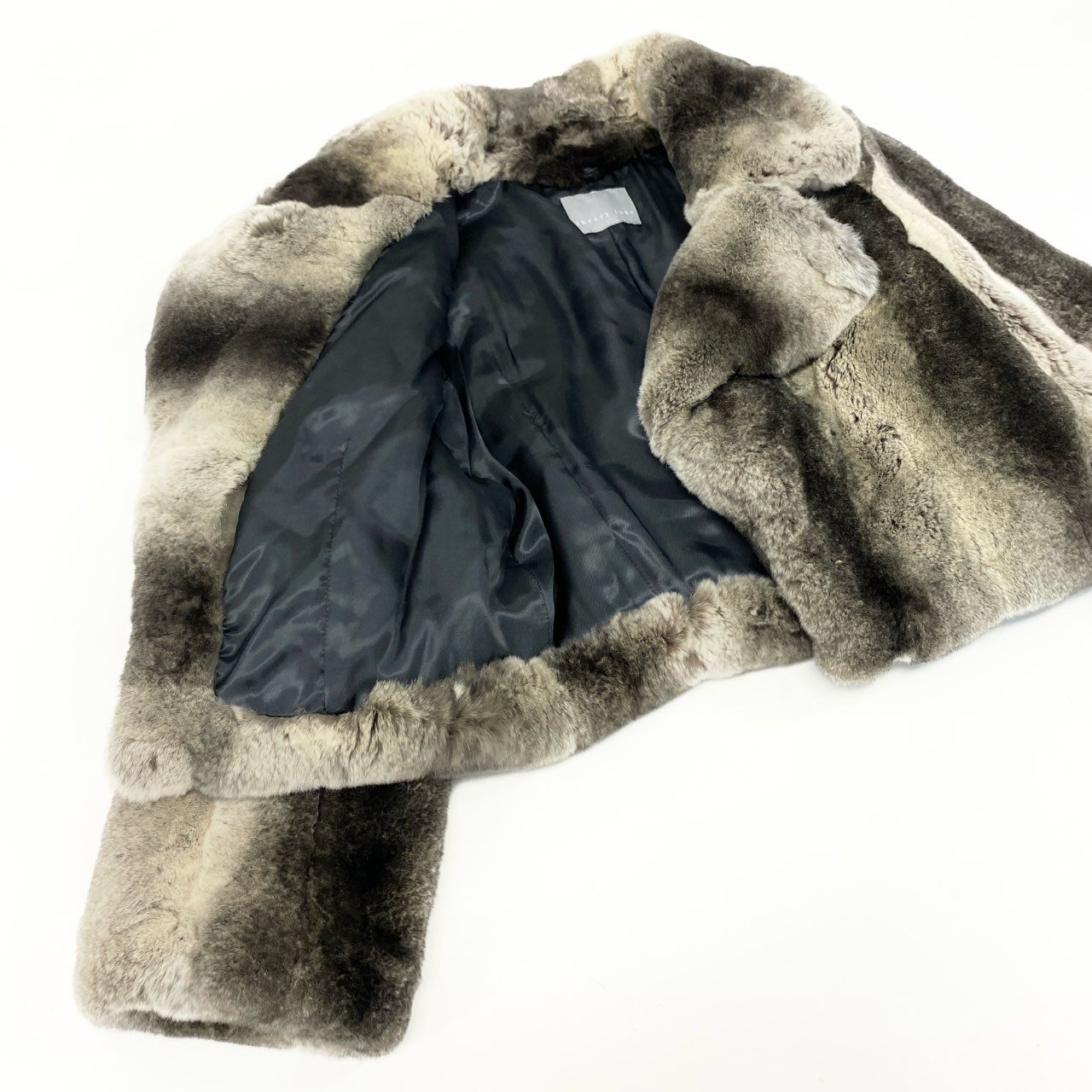 10k11 Theory luxe セオリーリュクス レッキスラビット リアルファージャケット ファーコート アウター サイズ38 グレー系 レディース 女性用k02i