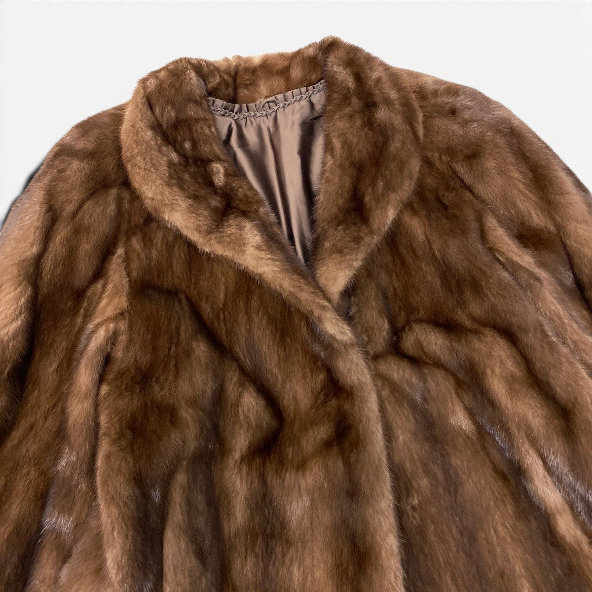 6g13 SAGA MINK サガミンク 銀サガ ミンクコート パステルミンク 最高級本毛皮 ライトブラウン系 MINK FUR レディースu02t