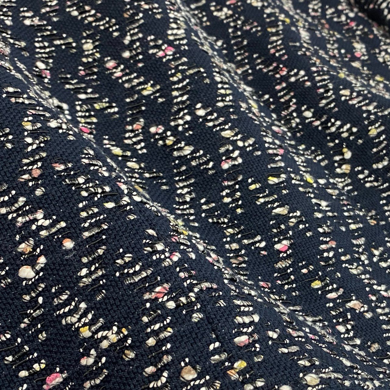 13l27《美品》 Rene ルネ ツイードコート ロングコート ジップアップ 英国製 TISSUE生地 38 マルチカラー レディース 女性用u02t