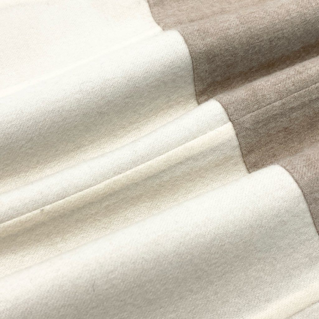 81L15 AKRIS アクリス ノースリーブワンピース バイカラーワンピース ウールワンピース 40サイズ ベージュ アイボリー ウール100％ レディースu02t