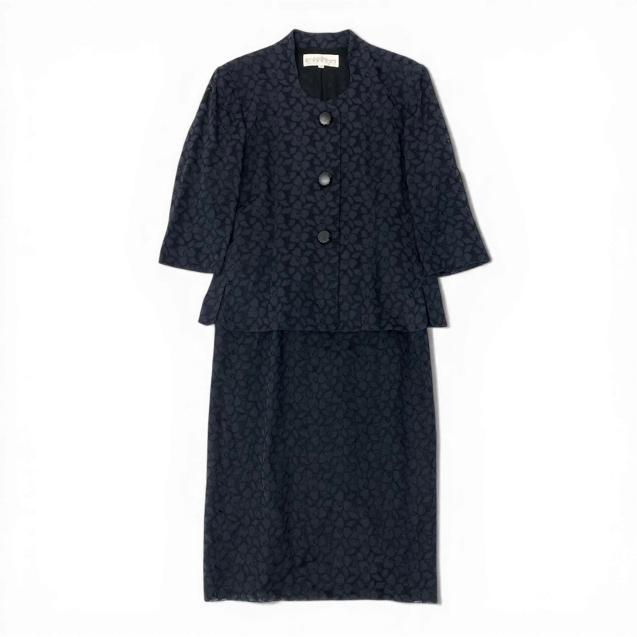 86d9 GIVENCHY ジバンシー フラワーレース セットアップ サイズ10 ネイビー Flour Lace Setup 女性服t18r