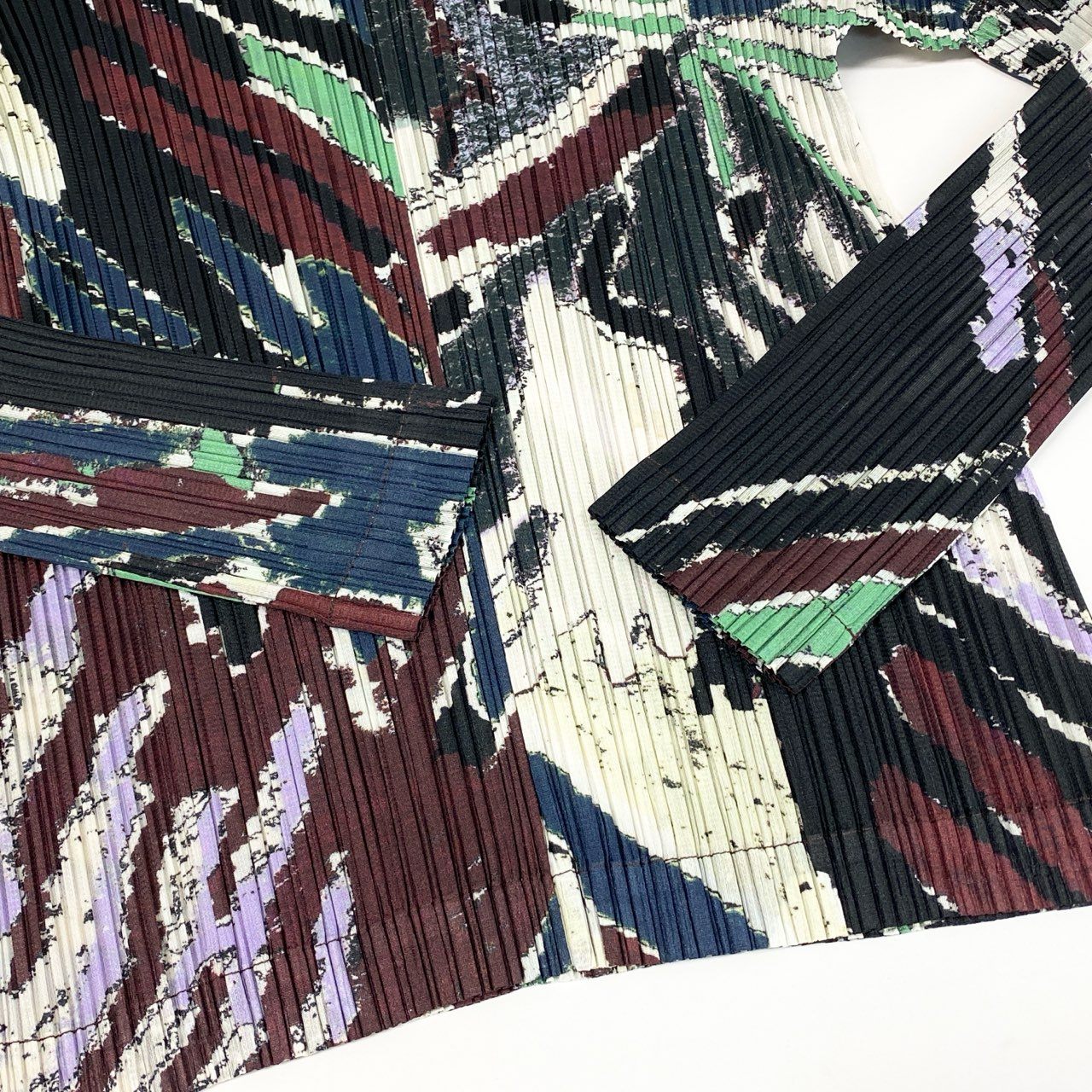 Ac2 PLEATS PLEASE プリーツプリーズ イッセイミヤケ 長袖カットソー プリーツ トップス サイズ3 マルチカラー レディースk02i