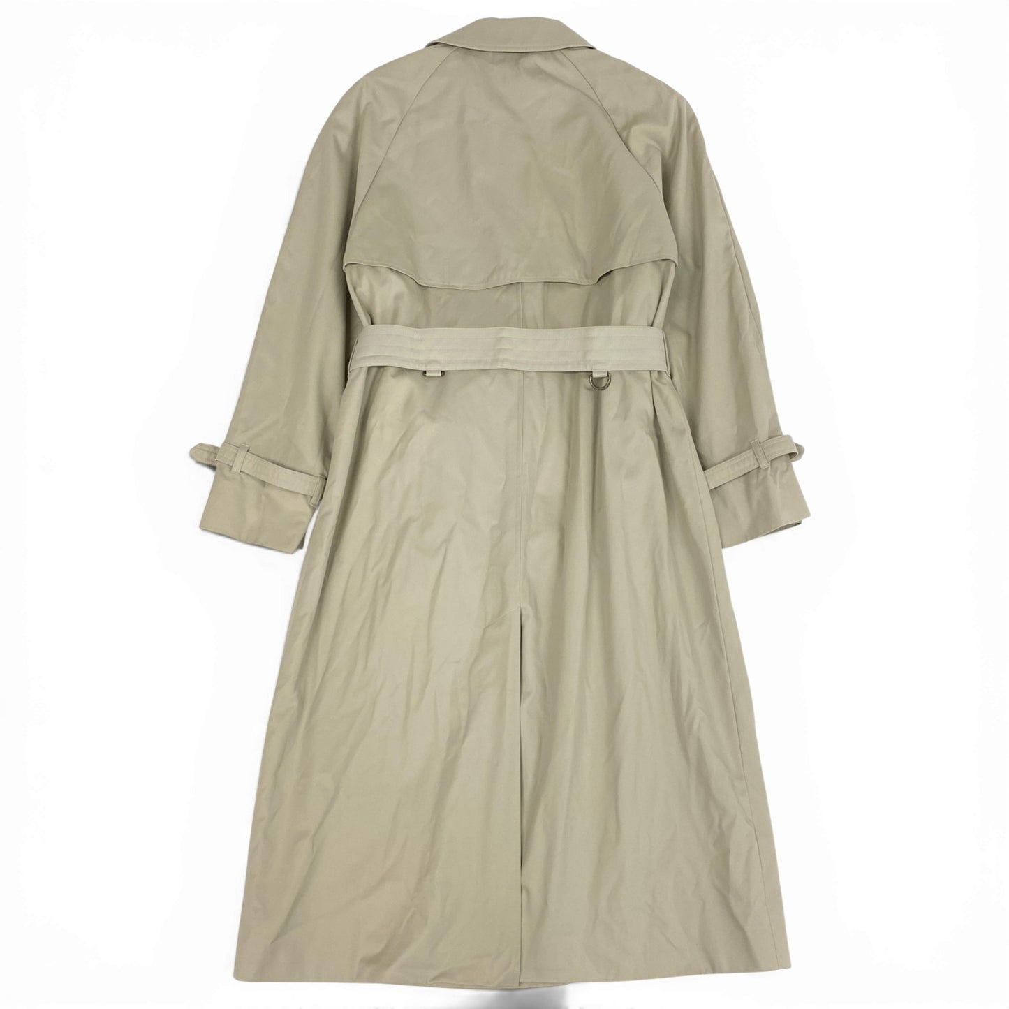 35L19 【美品】Aquascutum アクアスキュータム ステンカラーコート トレンチコート ロングコート アウター 6サイズ ベージュ コットン100％ レディースu02t