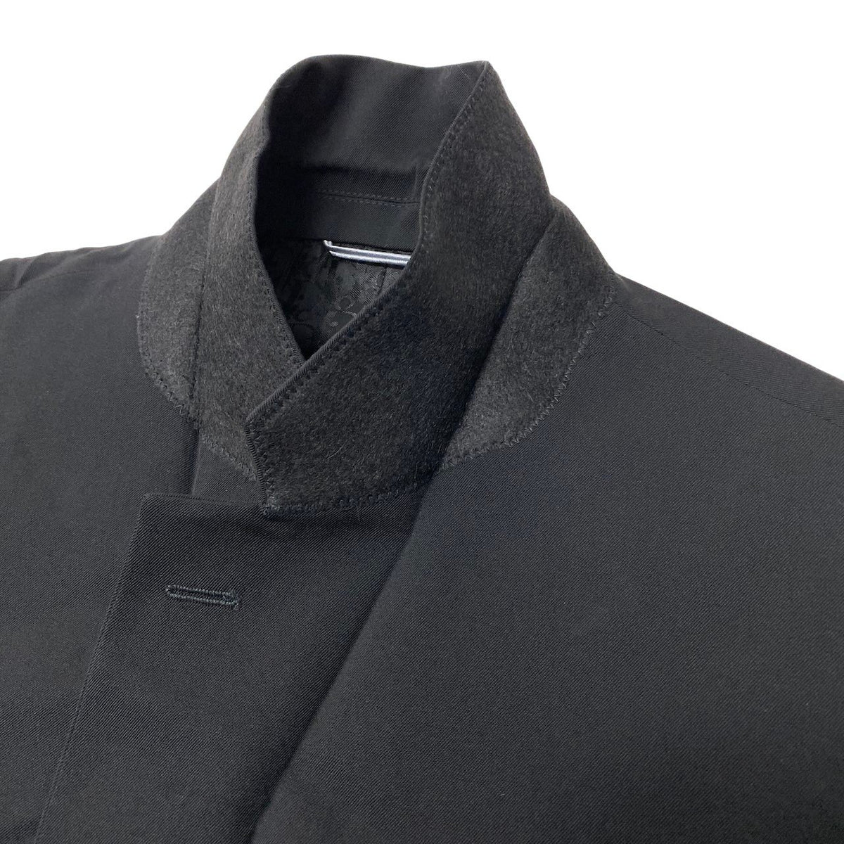 47j16 《極美品》 DIOR HOMME ディオール オム テーラードジャケット シングル 2B 裏地オブリーク柄 サイズ52 ブラック  ウール メンズ 紳士服u02t