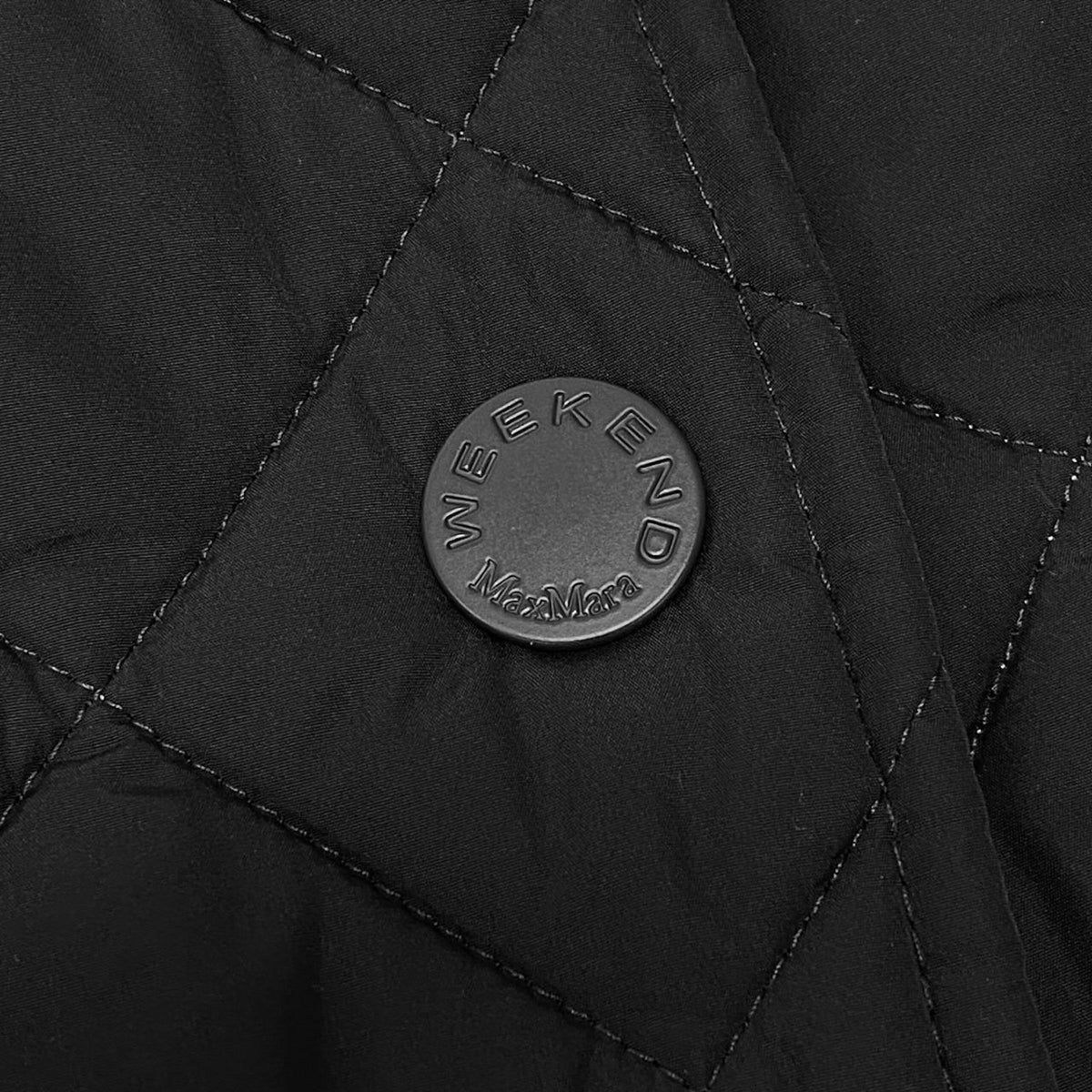 41i27 WEEKEND MaxMara ウィークエンド マックスマーラ キルティングジャケットコート 中綿ジャケット ミドル丈 サイドラインロゴ 38サイズ ネイビー ポリエステル100％ レディース 女性用u02t