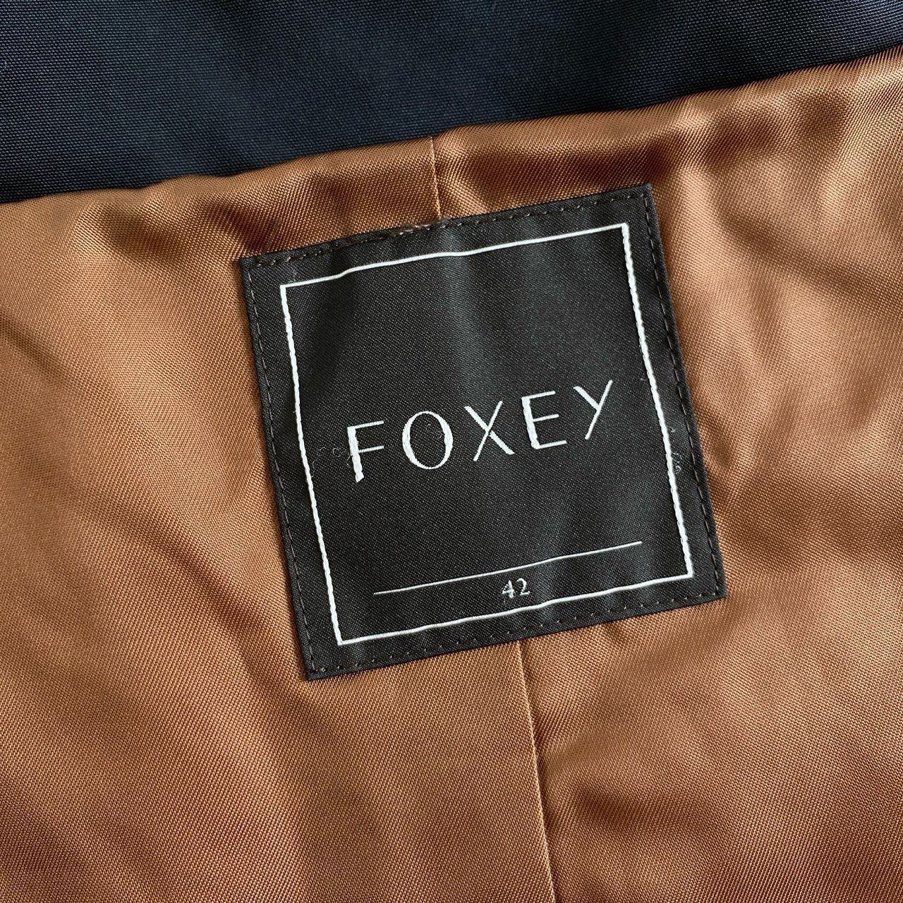 4j17 FOXEY フォクシー スタイリッシュダウンコート 27746 42 ブラック 日本製 レース Down Coat