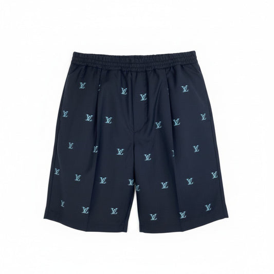 Id2 《未使用品》 LOUIS VUITTON ルイヴィトン LV ロゴショーツ Logo Short Pants サイズ46 ブラック ショートパンツ タグ付t18r