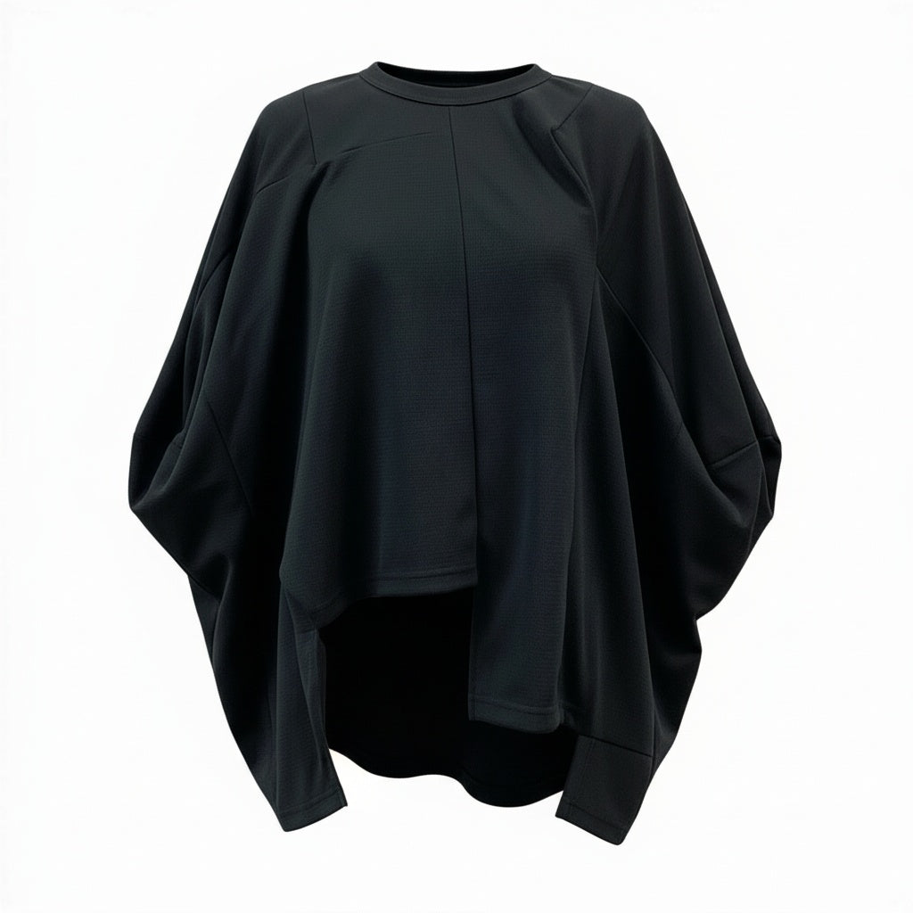 82a29 COMME des GARCONS コムデギャルソン 変形カットソー パッチワーク トップス 日本製 AD2023 GL-T018 Sサイズ ブラック ポリエステル100％ レディースo07t