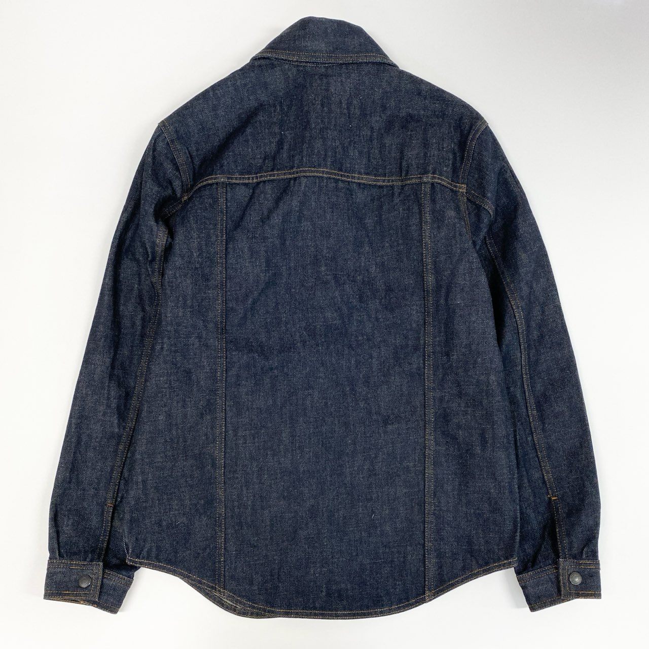 46j3 《美品》 Ami Alexandre Mattiussi アミアレクサンドルマテュッシ Denim shirt with pockets デニムシャツ ポケット H21HD429.600 XS インディゴブルー コットン メンズo07t