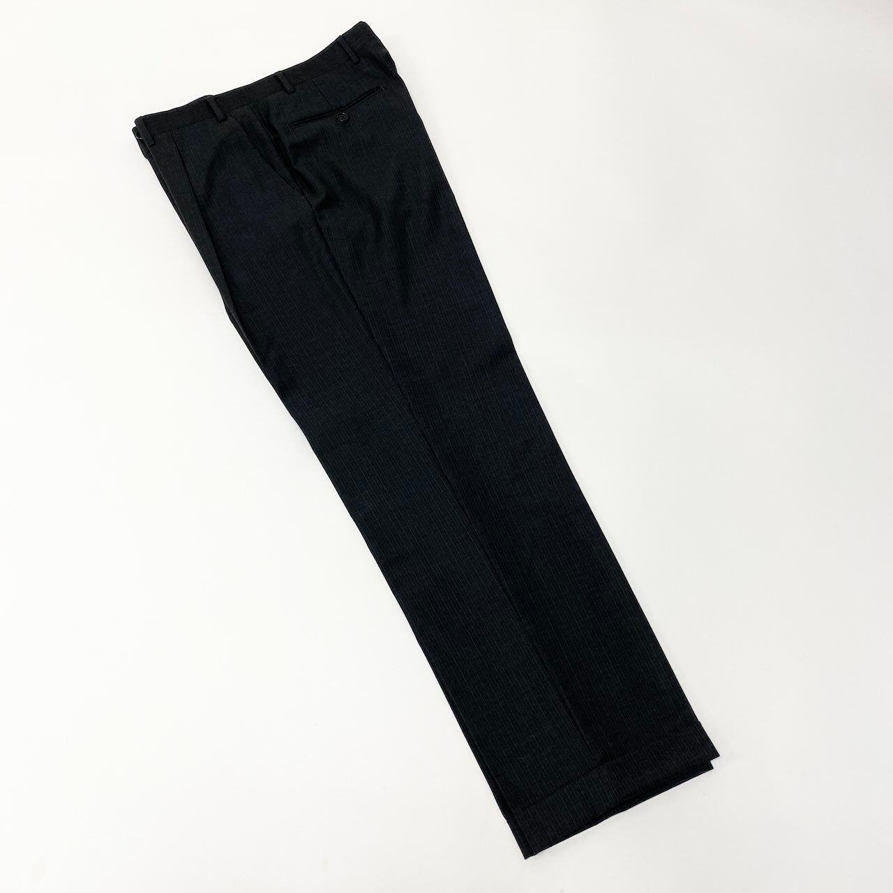 10c29 Christian Dior クリスチャンディオール スーツセットアップ テーラードジャケット スラックス ストライプ 46サイズ ダークグレー ウール100％ メンズ 男性用o07t