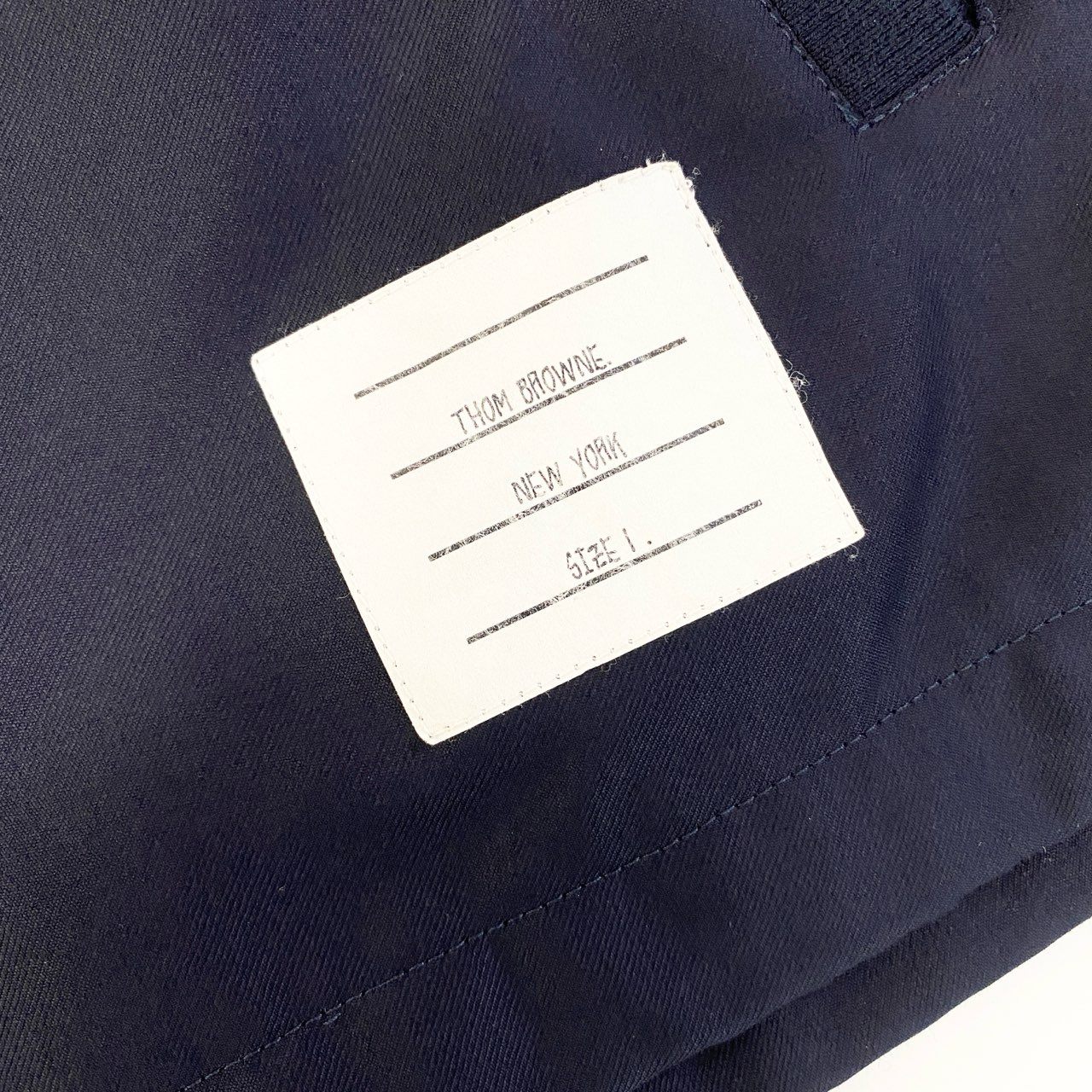 38a16 THOM BROWNE トムブラウン ジップパーカー ジャケット MJT087A サイズ1 ネイビー バッグライン トリコロールt18r