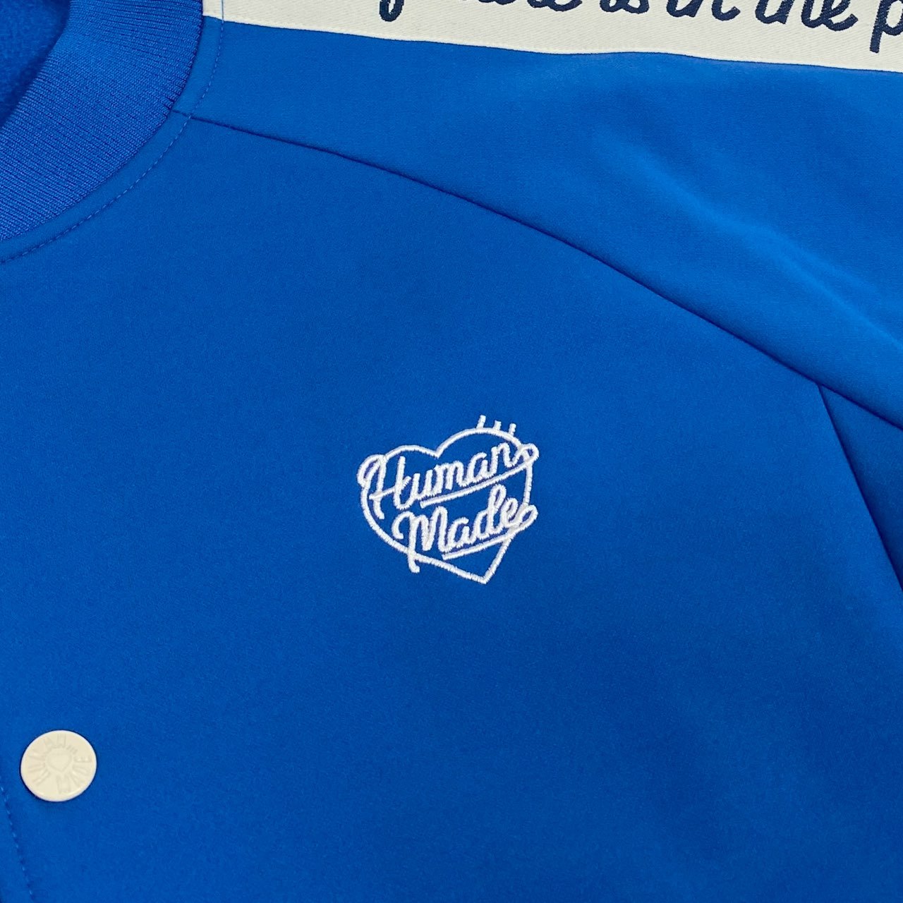 Ic2 HUMAN MADE ヒューマンメイド ロゴテープ ジャージブルゾン ジャケット サイズXXL ブルー メンズ アウターk02i