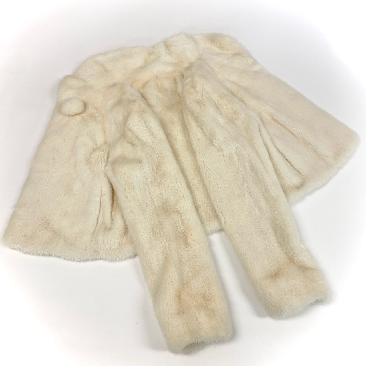 20k2《希少》 Pellicce Moda ペリーチェモーダ パールミンク ジャケット ホワイト 最高級本毛皮 PEARL MINK FUR コート イタリア製t18r