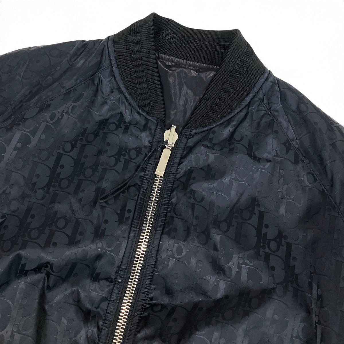 j13 【極美品】DIOR Homme ボンバージャケット オブリーク リバーシブル 46サイズ ブラック ポリエステル100％ メンズ 男性用k02i