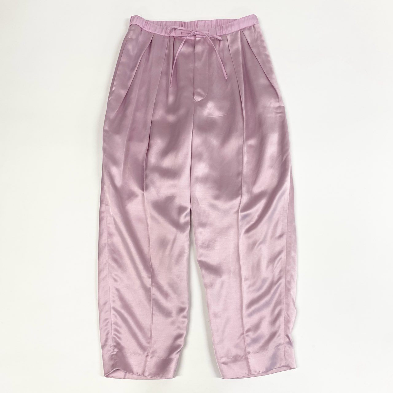 77j28 Drawer ドゥロワー レーヨンドロストパンツ スラックスパンツ シルク 6514-236-1077 36サイズ ピンク レディースu02t
