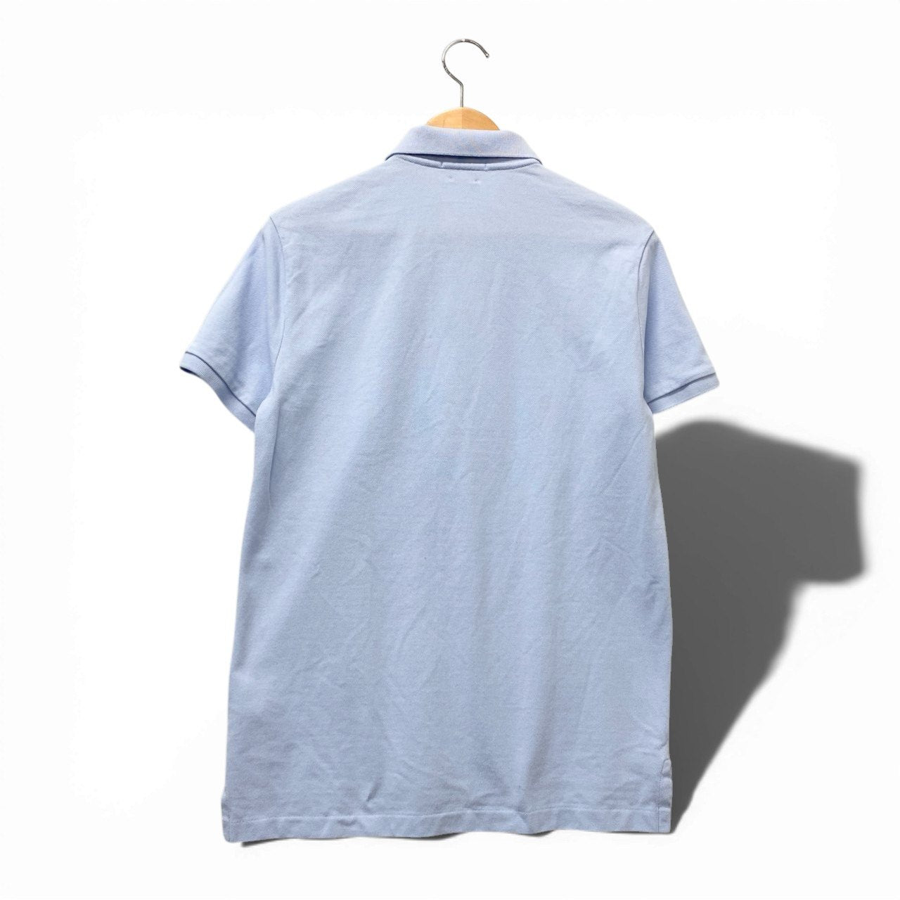 23b16 POLO RALPH LAUREN ポロラルフローレン CUSTOM SLIM FIT 半袖ポロシャツ 鹿の子 メンズ 紳士服 Mサイズ ライトブルー コットン100％u02t