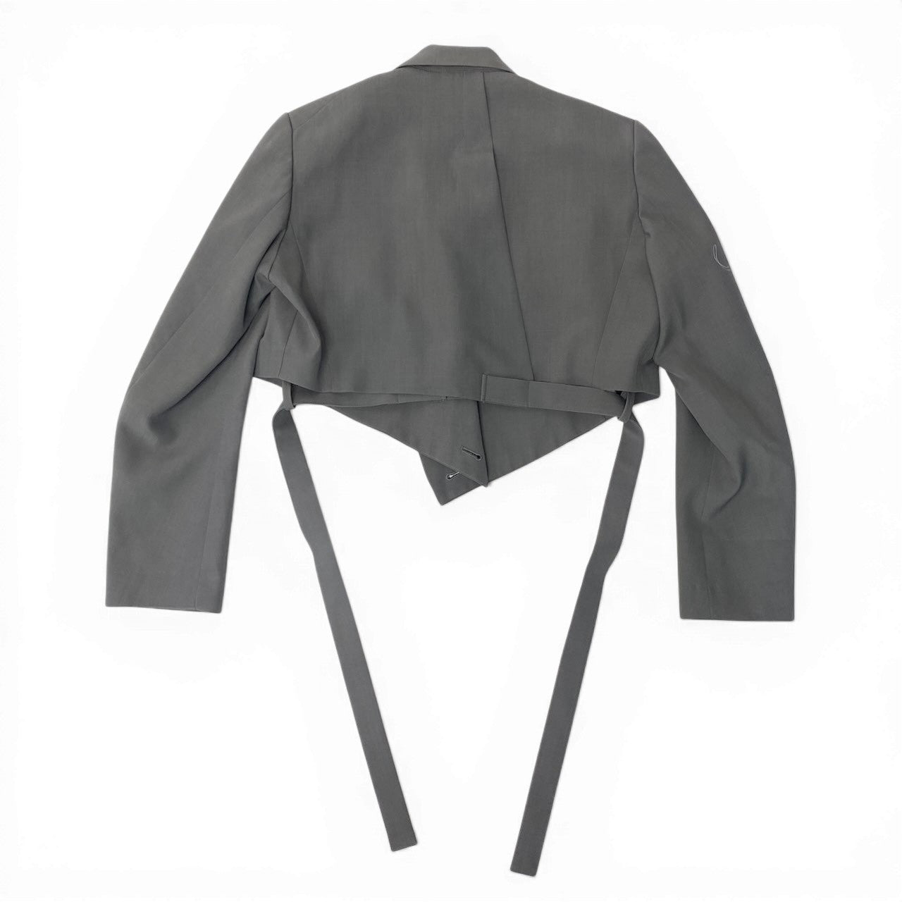 83c27 UJOH ウジョー ラップショートジャケット ウールジャケット ベルト クロップド丈 レディース 女性用 U751-J04-100 2 グレーu02t