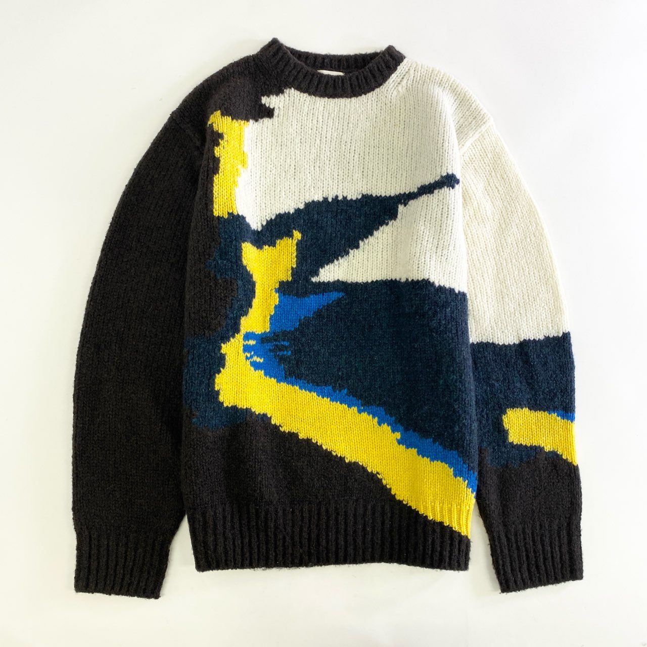 84k16 DRIES VAN NOTEN ドリスヴァンノッテン  2021 3709 ローゲージニットセーター サイズL マルチカラー メンズ 男性用