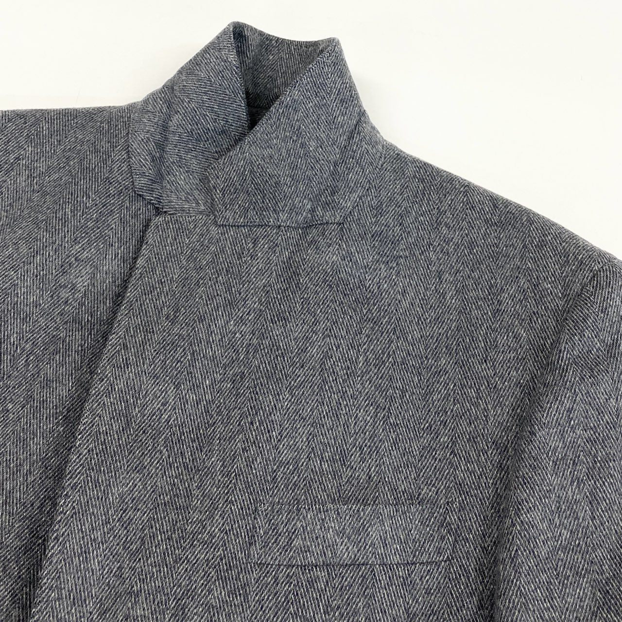 31L8 LANVIN COLLECTION ランバン コレクション ロングテーラードジャケット ロングジャケット カシミヤジャケットコート アウター 45サイズ グレー カシミヤ100％ メンズo07t