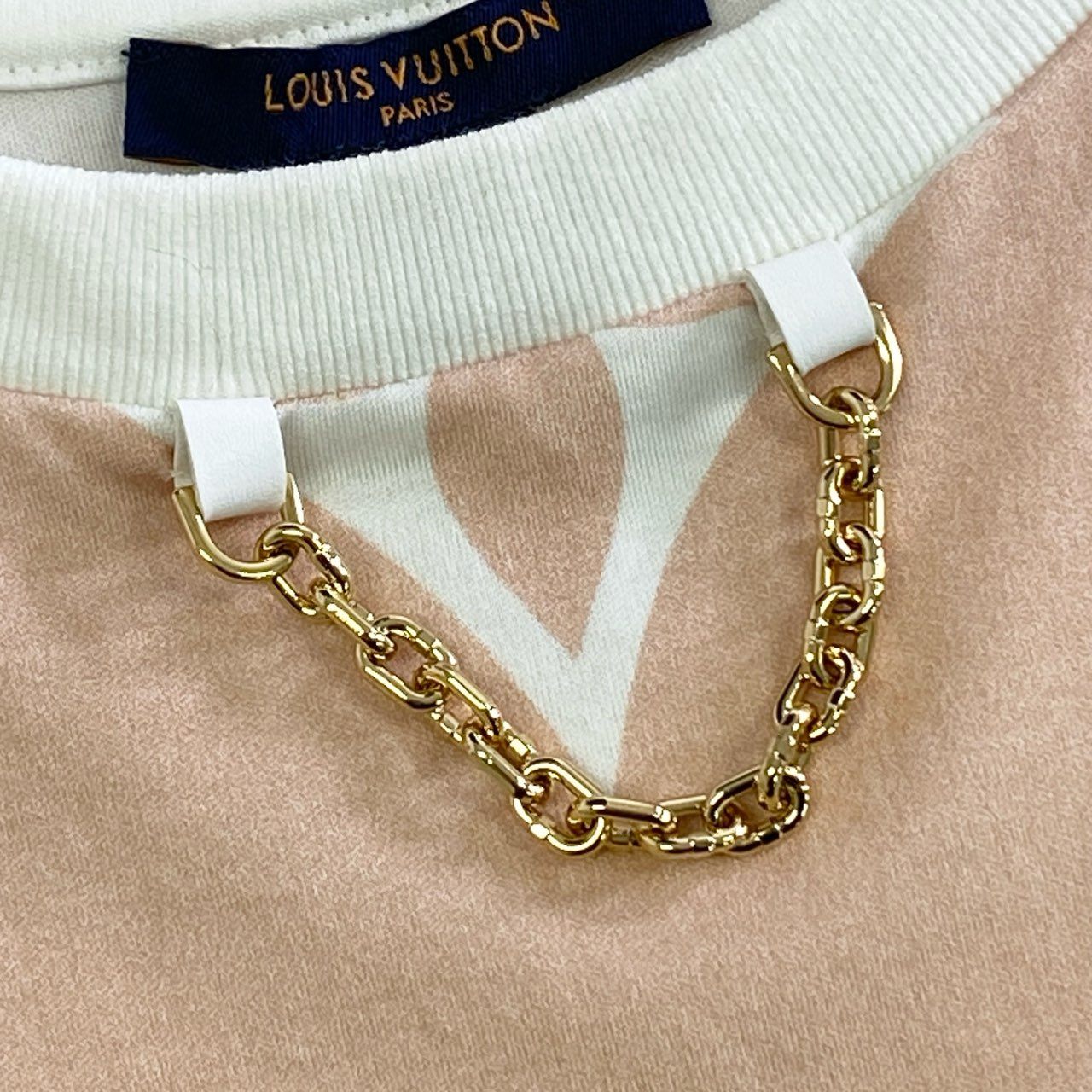 49k8 LOUIS VUITTON ルイヴィトン イタリア製 サンライズモノグラム グラデーションフラウンススリーブTシャツ RW212J DT1 FLTS01 M オレンジ コットン