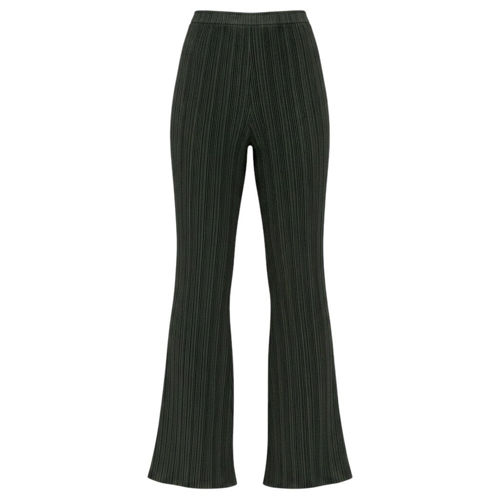 Ae14 【美品】  PLEATS PLEASE プリーツプリーズ プリーツパンツ フレアパンツ PP43-JF123 サイズ2 ブラック ポリエステル100％ レディース女性服ta1