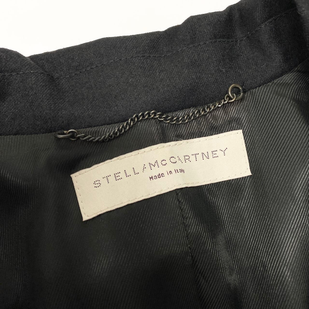 53c10 STELLA McCARTNEY ステラマッカートニー 2005 アーカイブ ウエストシェイプ ベルテッドジャケット ショートコート 40 ブラック ウールu02t