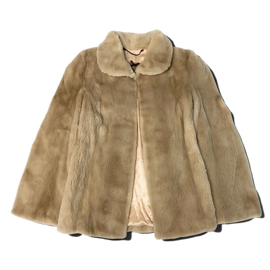 j29 【美品】Blumarine 毛皮コート ラビットファーコート アウター イタリア製 38サイズ ベージュ レディース 女性用u02t