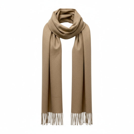 53b17 【美品】GUCCI グッチ カシミヤマフラー マフラーストール GGロゴ ベージュ カシミヤ100％ ユニセックス レディース メンズu02t