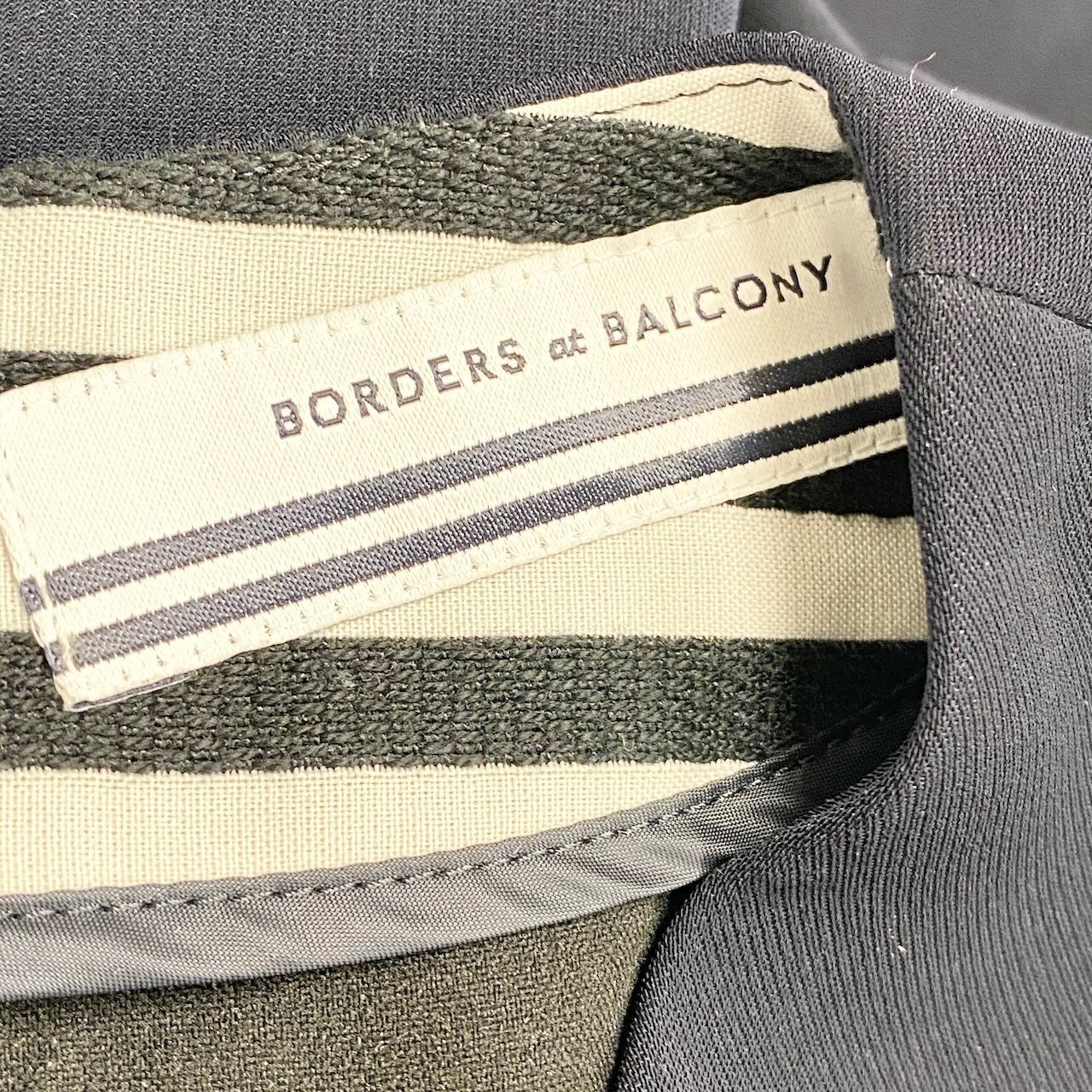 86c31 BORDERS at BALCONY ボーダーズアットバルコニー 23aw TWILL PEPLUM TOP 七分袖 チュニックカットソー ブラウス レディース 女性服 BD2321I-3N-50 サイズ38 ネイビーu02t