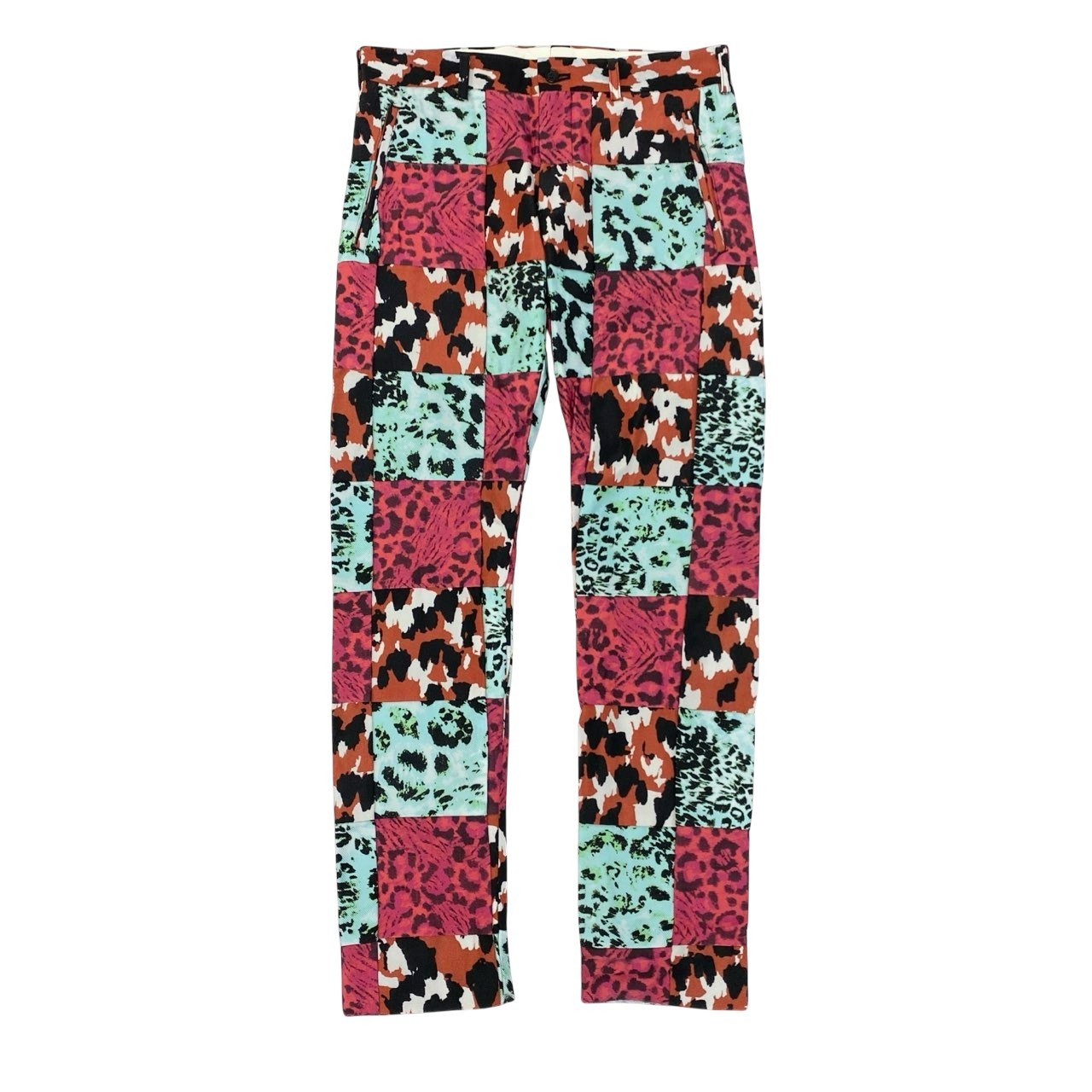 Aa28 COMME des GARCONS HOMME PLUS コムデギャルソンオムプリュス 日本製 クレイジーパターン パッチワークデザイン 総柄プリント パンツ ボトムス AD2020 PF-P006 XS マルチカラー メンズo07t