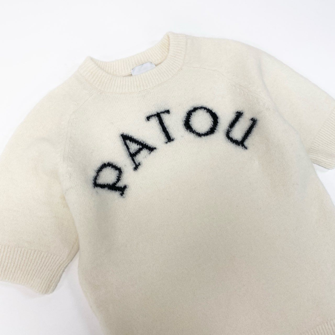 26L5 【美品】 PATOU パトゥ サスティナブルアルパカ混 ジャガードニット セーター サイズXS ホワイト t18r