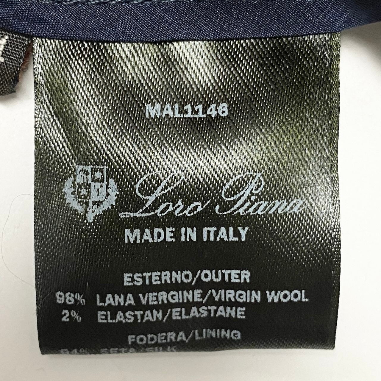86d9 《タグ付》 Loro Piana ロロピアーナ 最高級 スラックスパンツ サイズ44 ダークネイビー スーツ フォーマル ビジネスt18r