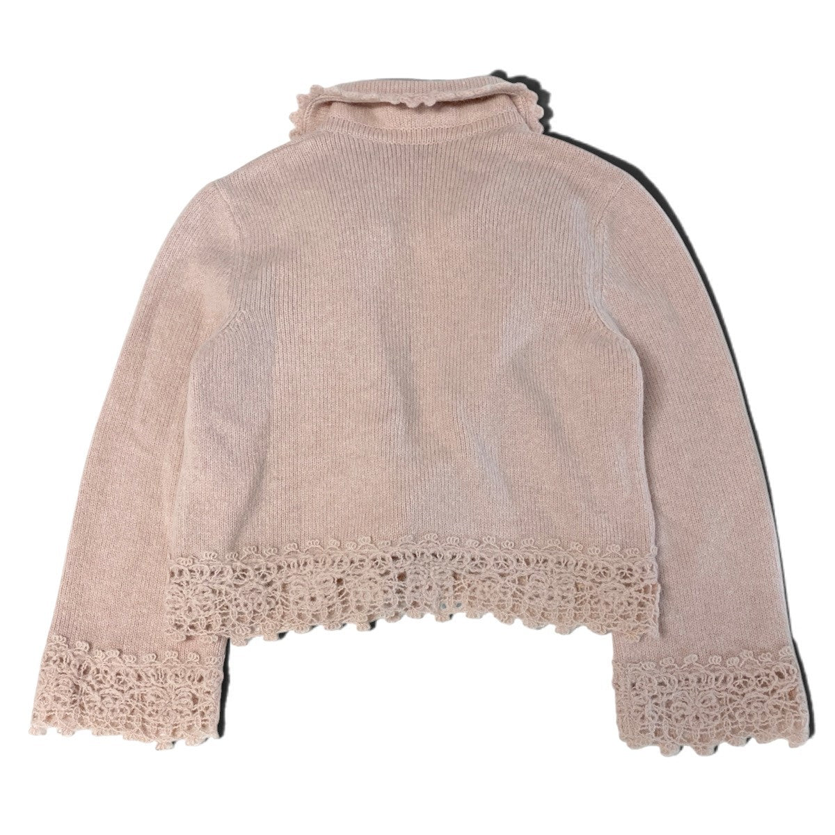Cj22 【極美品】CHANEL 25~26AW カシミヤジャケットカーディガン ラインストーンココマーク LOOK48 P80281 34サイズ ピンク レディース 女性用k02i