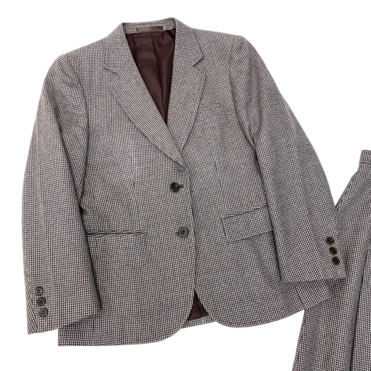36j20 【極美品】 Burberrys バーバリーズ セットアップ スカートスーツ フォーマル 11AB2 ブラウン系 ウール100％ レディースu02t