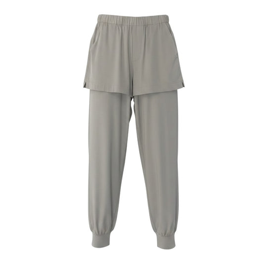 62e12 SUNSEA サンシー 23SS LAYERED RUNNING PANTS レイヤード ランニング パンツ イージーパンツ ボトムス SUNSEA2750 サイズ2 グレー系 コットン100％ メンズ 紳士服o07t