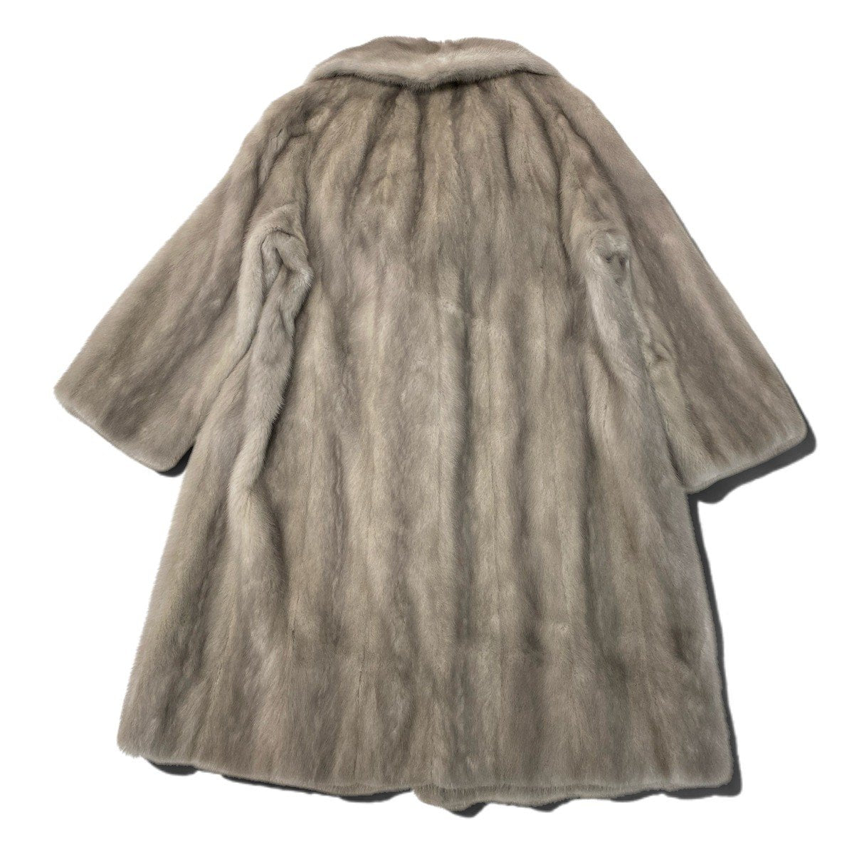 93i19 Pelta Furs サファイアミンク ロングコート 丈100cm F シルバーグレー 本毛皮 Sapphire Mink Fur Long Coatt18r