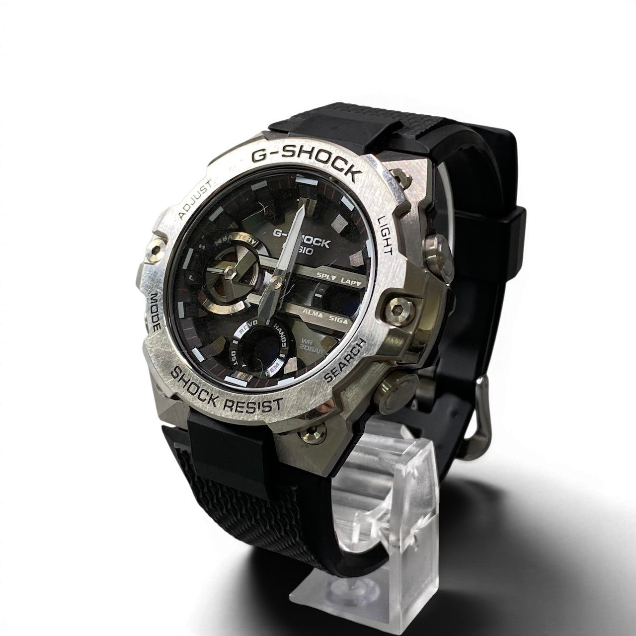 e4 CASIO カシオ G-SHOCK ジーショック GST-B400 Series 腕時計 ソーラー駆動 G-STEEL GST-B400-1AJF シルバー ブラック メタル 樹脂 メンズ　紳士用u02t