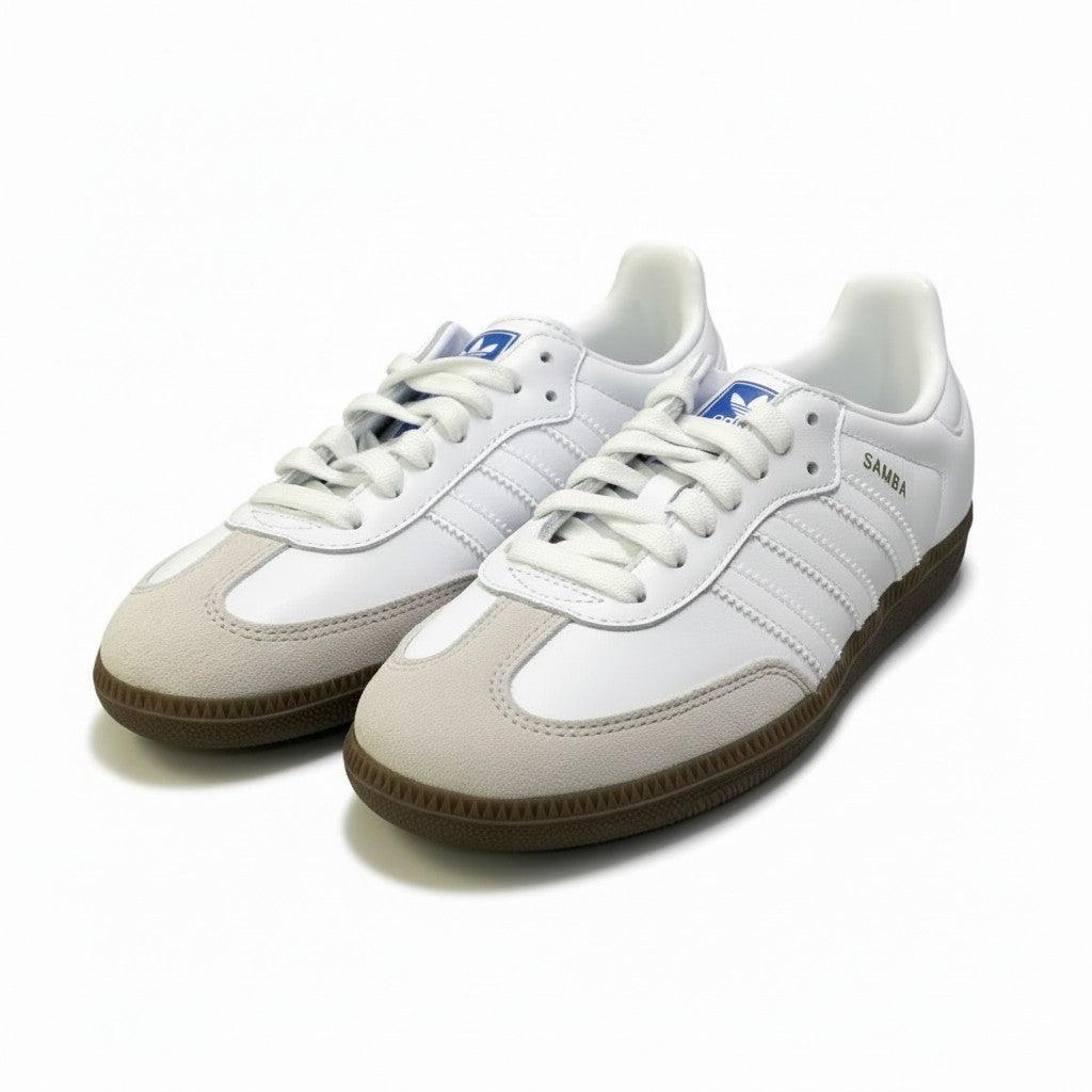 1b23【未使用タグ付】 adidas アディダス SAMBA OG サンバ オリジナルス ローカットスニーカー レザーシューズ レディース 女性靴 IE3439 22cm ホワイトu02t