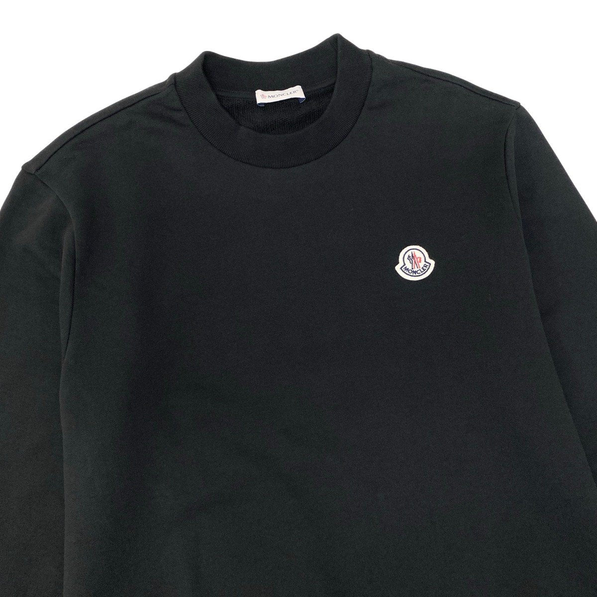 Mf18《美品》 MONCLER モンクレール アイコンワッペン スウェットシャツ Icon Patch Sweatshirt サイズM ブラック トレーナーt18r