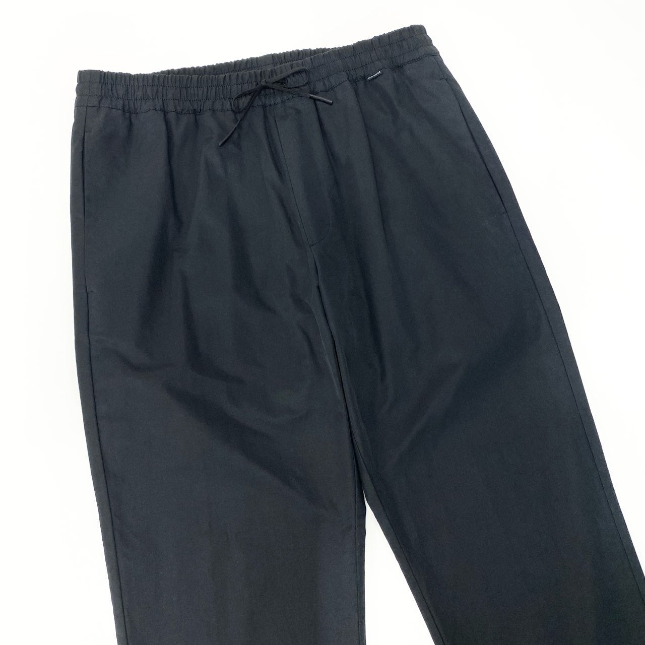 Eb5 MONCLER モンクレール 2023 PANTALONE SPORTIVO ナイロン イージーパンツ トラックパンツ ボトムス ロゴワッペン I20912A00009 48 ブラック コットン ナイロン メンズk02i