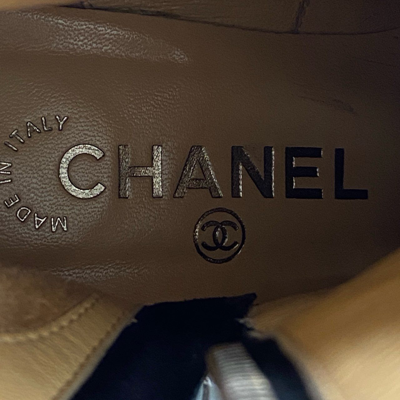 1j3 CHANEL シャネル ピンバックルロゴベルト レザーブーツ 35 1/2 ブラック Leather サイドジップ ココマーク シューズ 保存袋有t18r