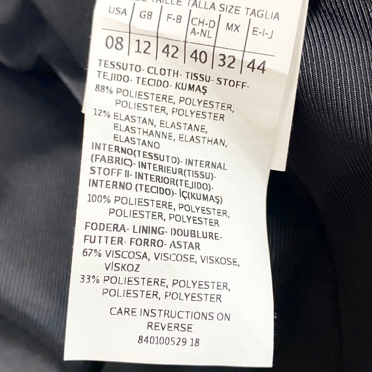 48i1 MAX&Co. マックスアンドコー スタンドカラー ジャケット ストレッチ素材 サイズ44 ブラック レディースu02t