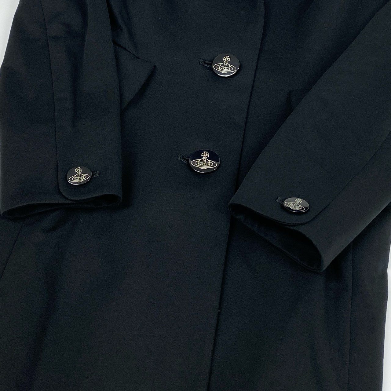 55L23【未使用】Vivienne Westwood Red Label ヴィヴィアンウエストウッド レッドレーベル ラブコート サイズ1 ブラック レディース Aラインコートk02i