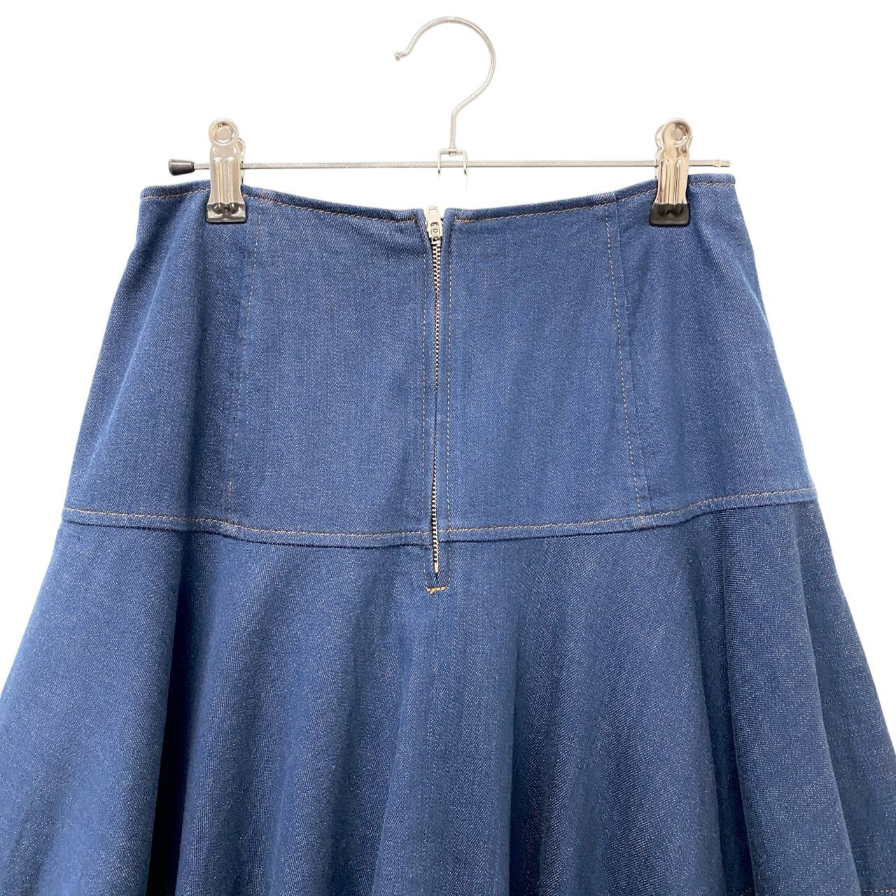 87c6 ADEAM アディアム 2023SS フレア デニムスカート サイズ0 インディゴ レディース 女性用k02i