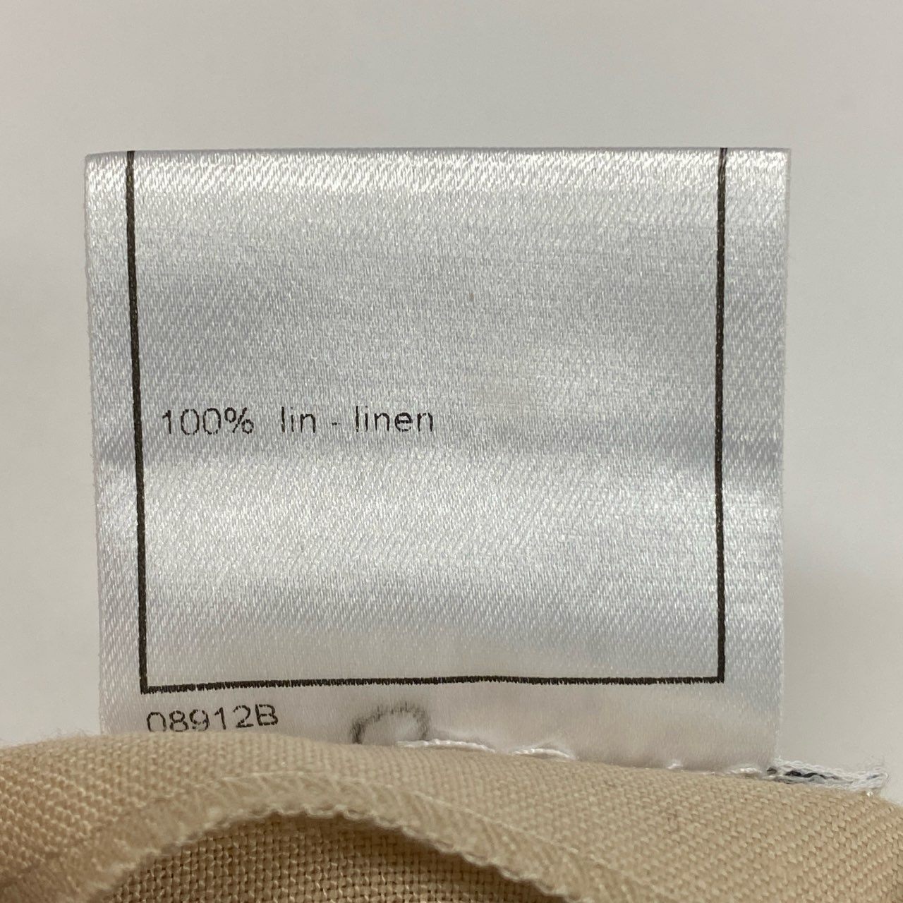 60b22 CHANEL シャネル リネンスカート ロングスカート ロゴプレート レディース 女性服 P13591V07729 サイズ38 ベージュ リネン100％u02t