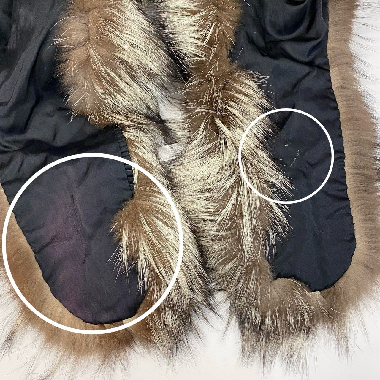 14a15 SAGA FOX サガフォックス 銀サガ 極厚 シルバーフォックス ティペット 最高級本毛皮 Real Fur マフラー ショール ポケット有t18r