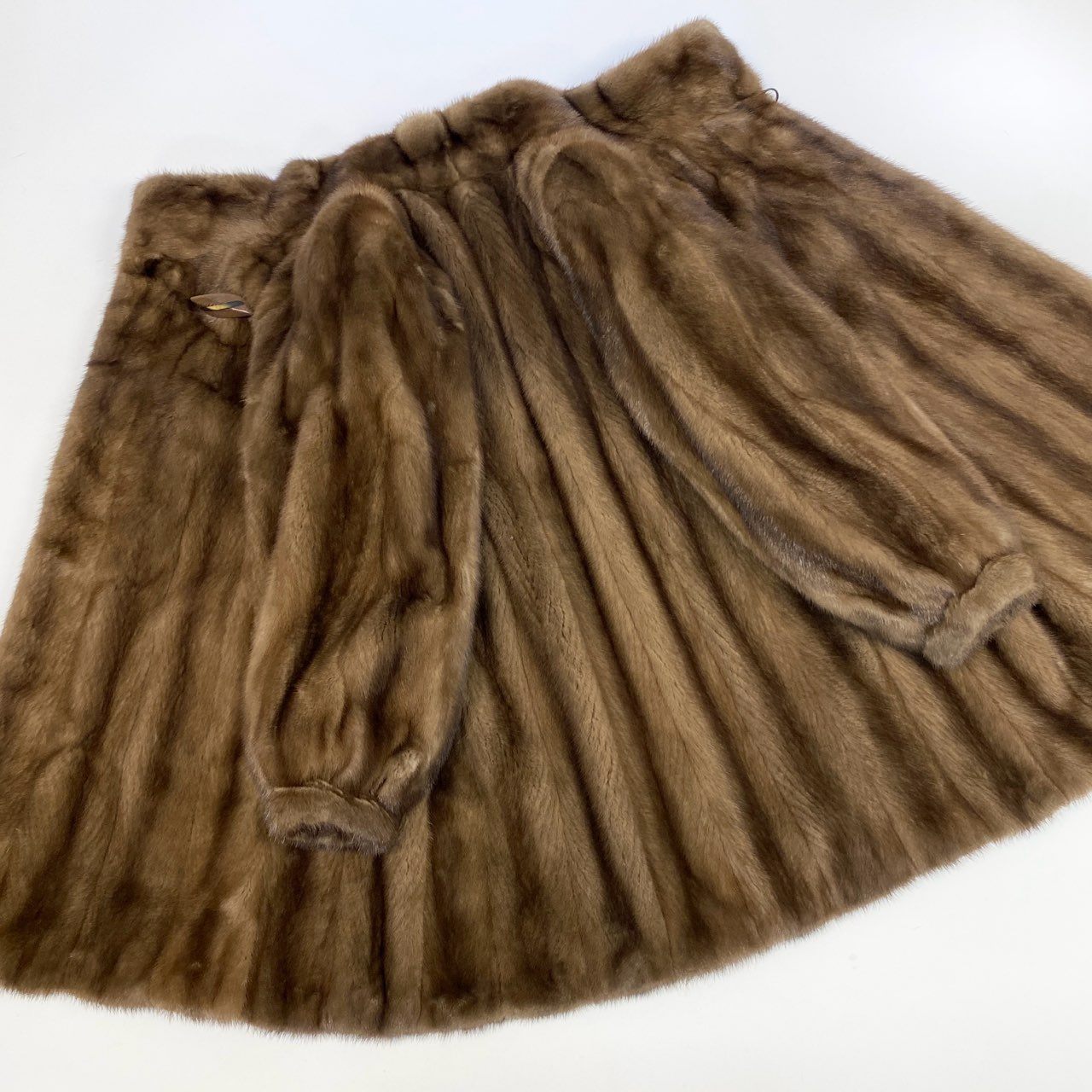 14L1 carven furs カルヴェン ファー デミバフミンク セミロングコート ブラウン 最高級本毛皮 MINK FUR リアルファーt18r